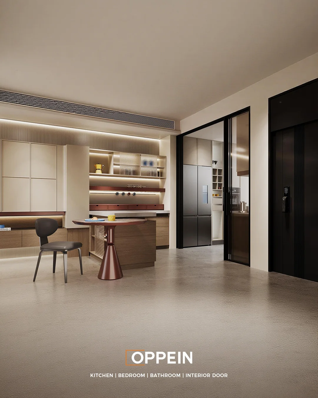 Wood Candence kitchen cabinets Dubai OPPEIN 2026